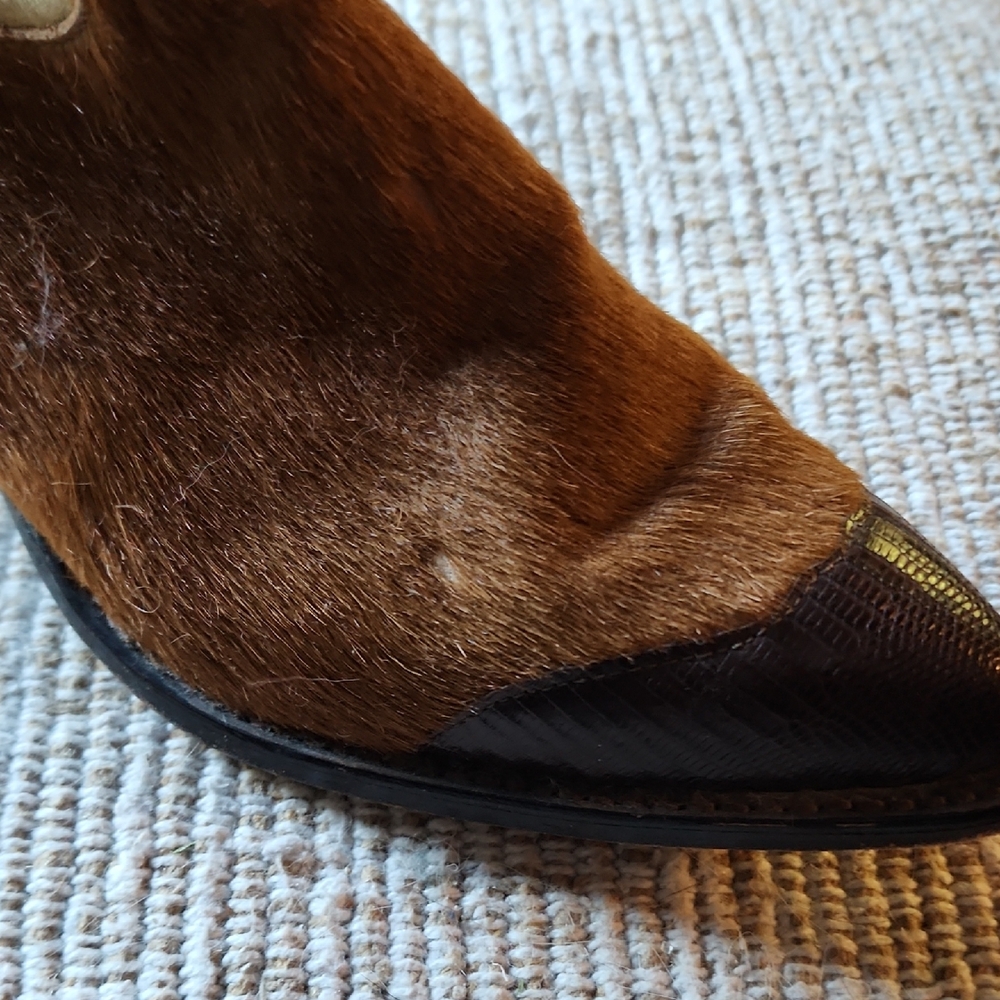 Tony Lama Brown Leather Cowboy Boots - Picture 8 of 16